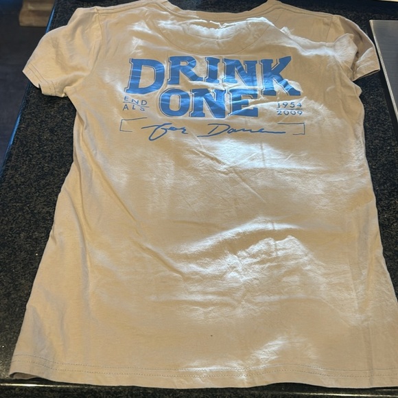 ✌️Dutch Bros small Gray with Blue “Drink One For Dane” Vintage 2009 Tee DB 1992 - Picture 6 of 6